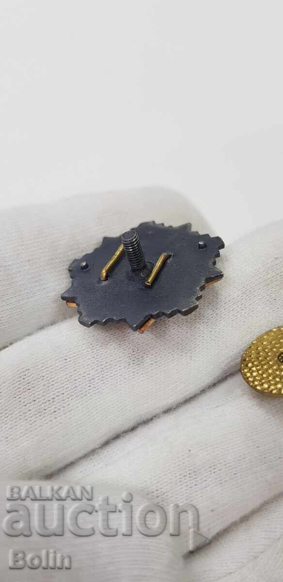 Yugoslav Red Star badge, miniature cockade with enamel - 5