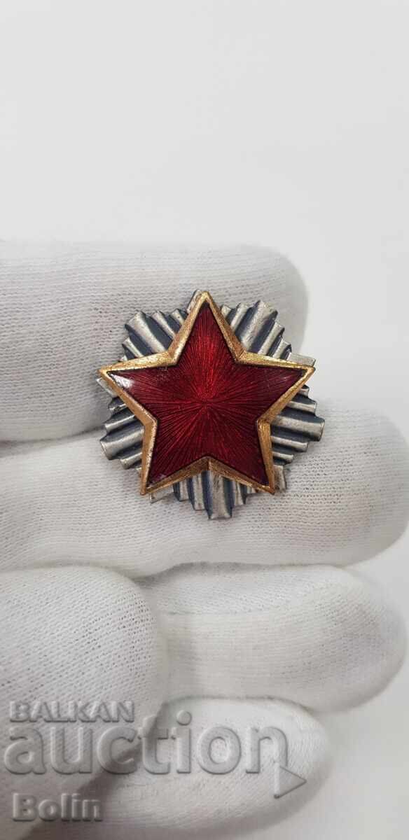 Yugoslav Red Star badge, miniature cockade with enamel - 6