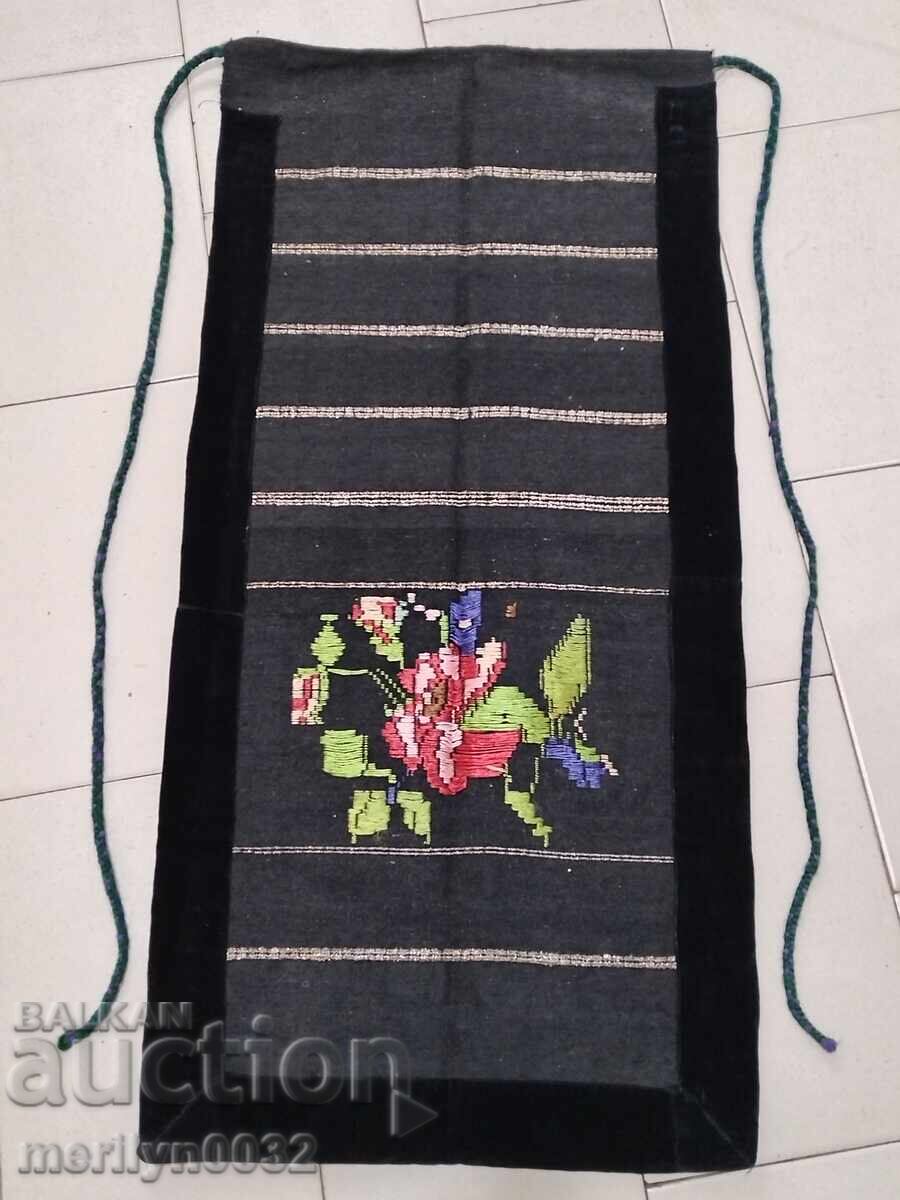 Old apron with gold thread embroidery, velvet costume, sukman Old apron with gold thread embroidery, velvet costume, sukman