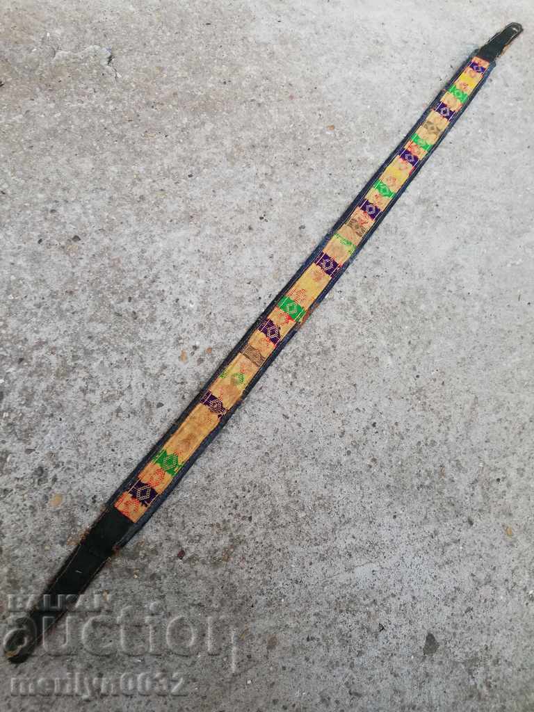 Old hand-knitted leather belt for traditional costume buckles with price 155.00 BGN | € 79.25 Old hand-knitted leather belt for traditional costume buckles with price 155.00 BGN | € 79.25