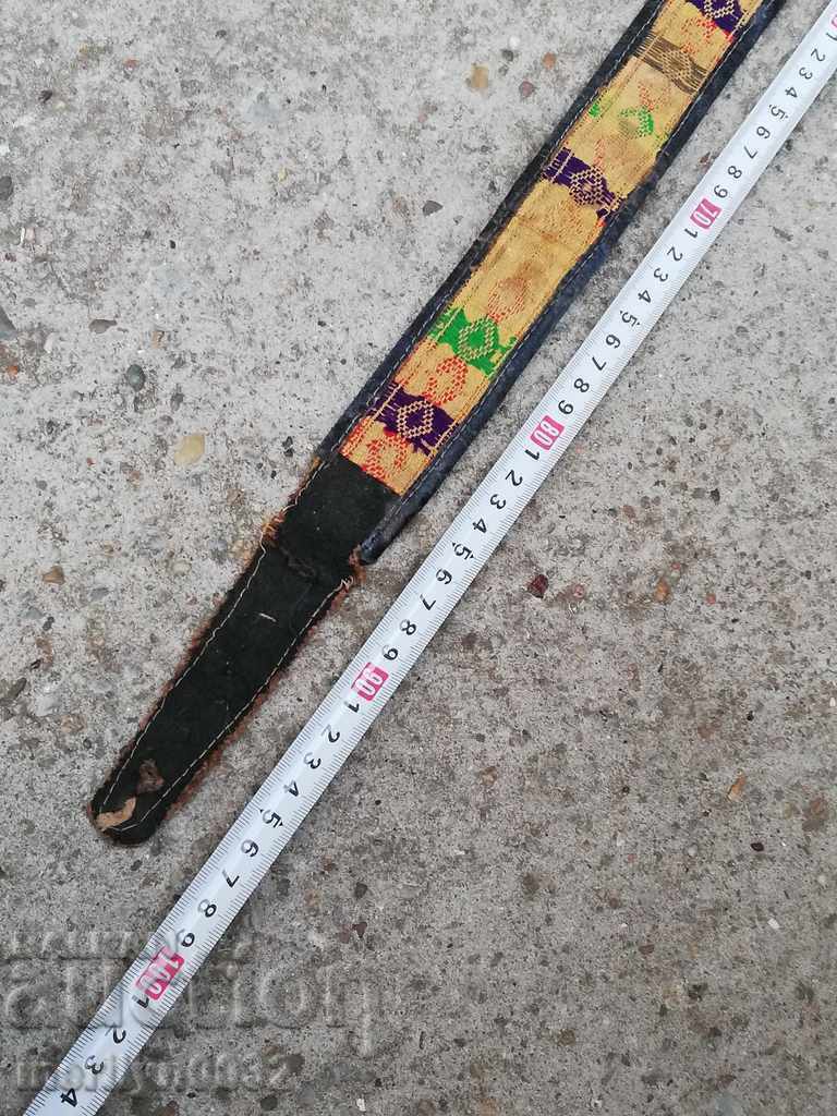 Old hand-knitted leather belt for traditional costume buckles - 5 Old hand-knitted leather belt for traditional costume buckles - 5