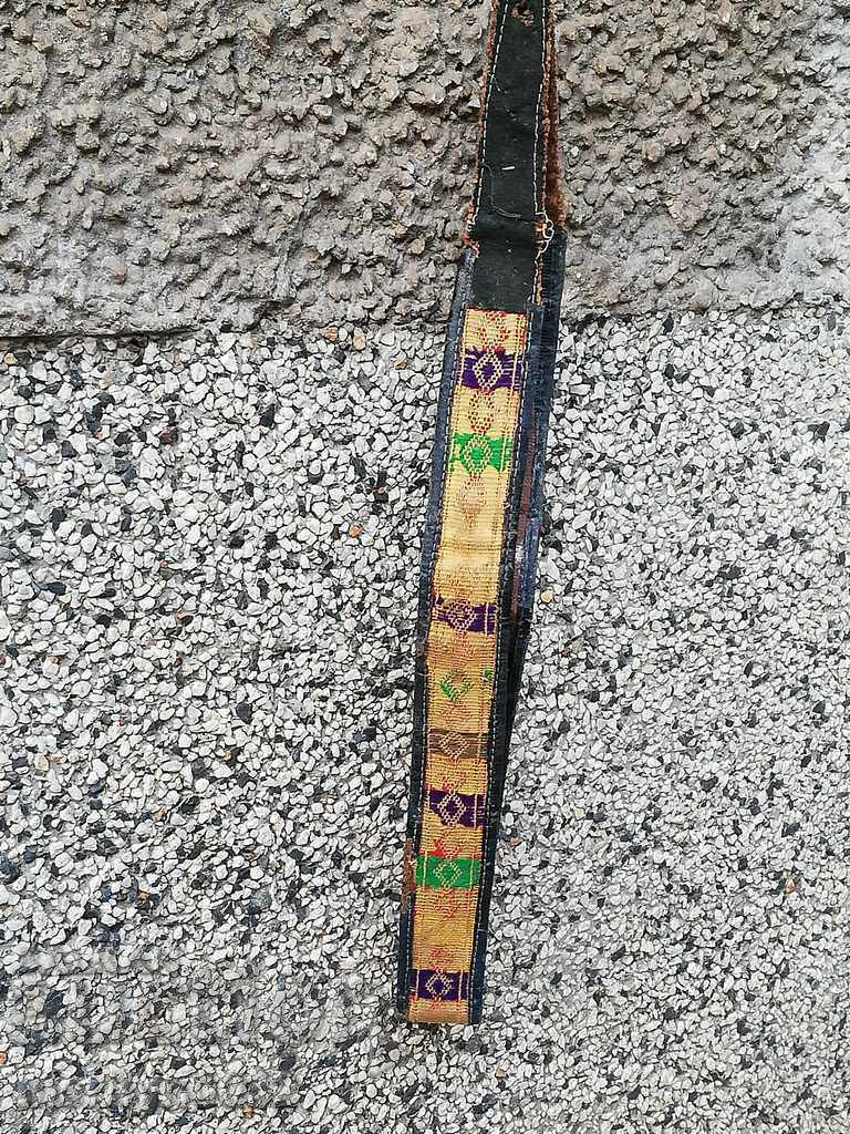 Old hand-knitted leather belt for traditional costume buckles - 6 Old hand-knitted leather belt for traditional costume buckles - 6