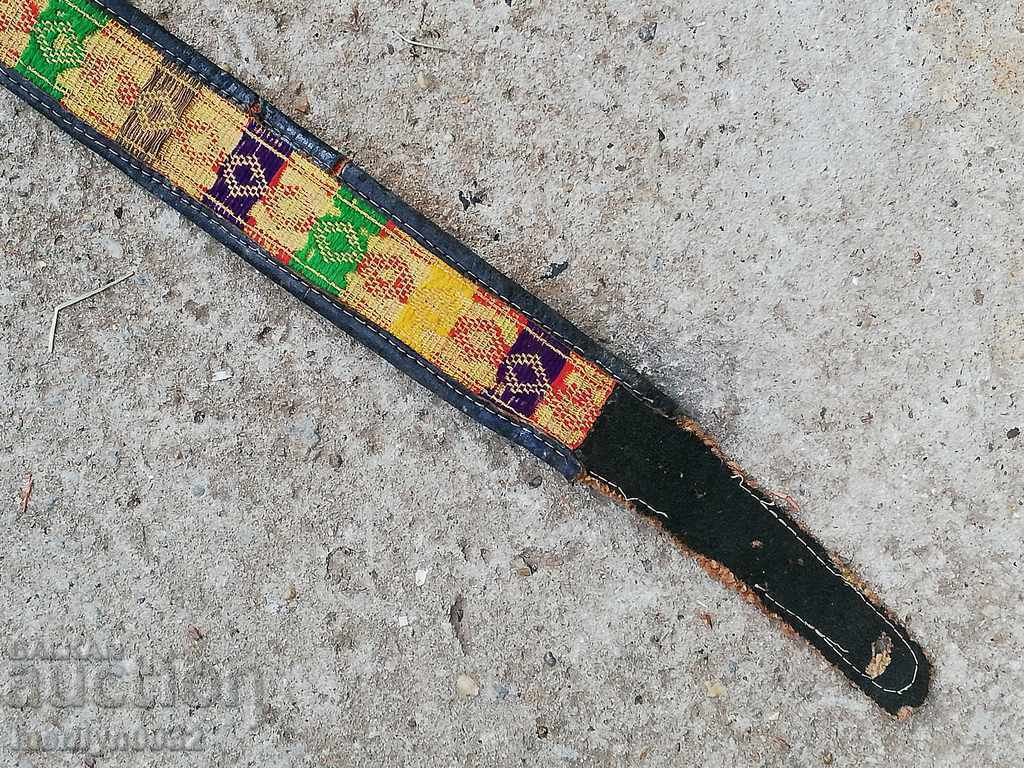 Old hand-knitted leather belt for traditional costume buckles - 7 Old hand-knitted leather belt for traditional costume buckles - 7