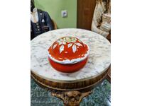 Cutie veche de porțelan pentru bijuterii Schau bach Kunst