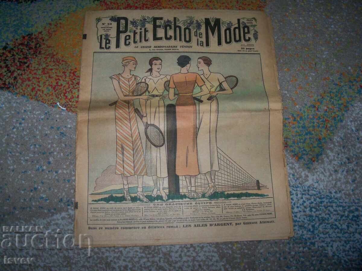 Εφημερίδα Le Petit Echo de la Mode No. 23 από το 1934 μόδα Εφημερίδα Le Petit Echo de la Mode No. 23 από το 1934 μόδα