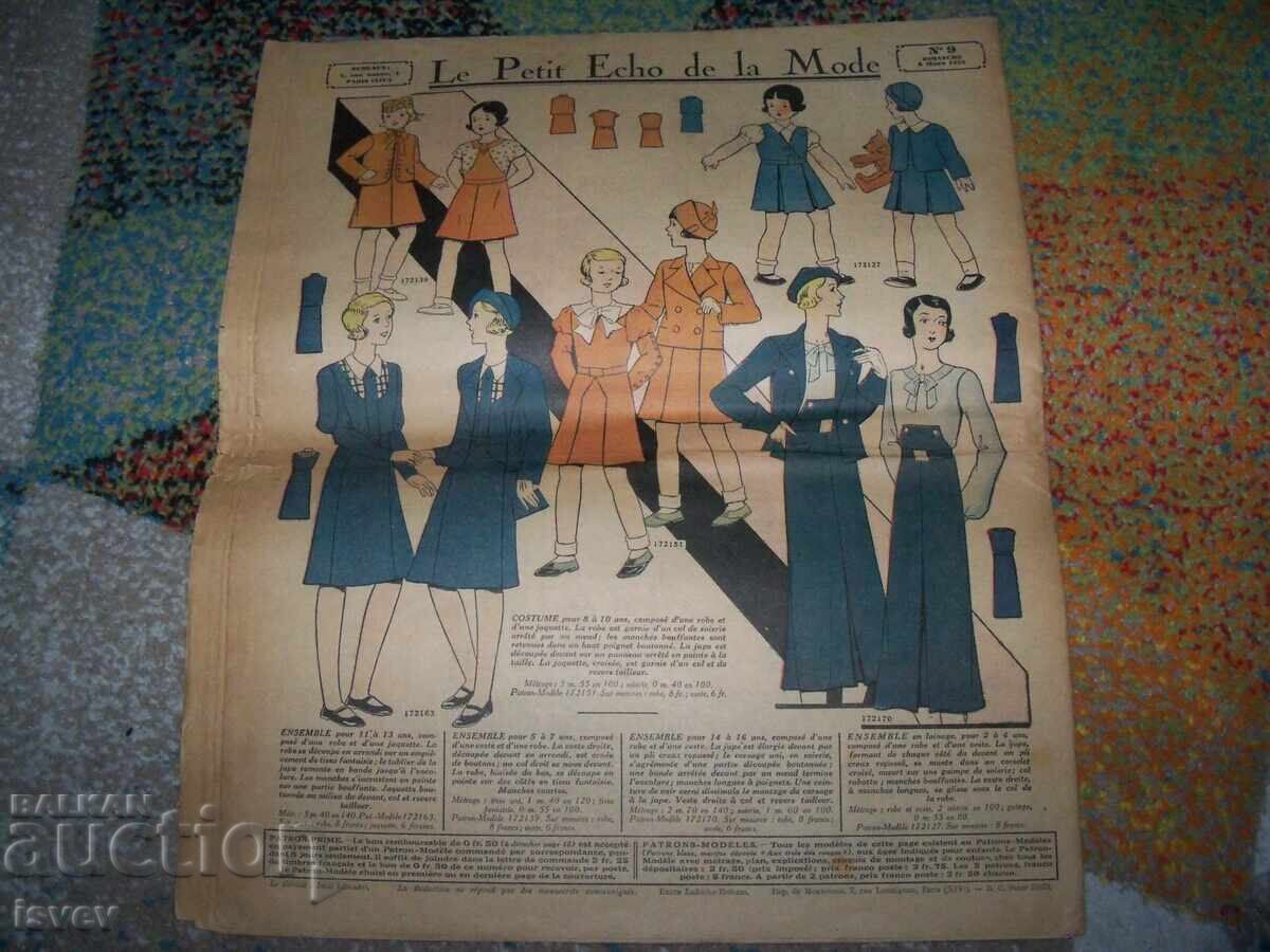 Le Petit Echo de la Mode Newspaper No. 9 from 1934, fashion - 6 Le Petit Echo de la Mode Newspaper No. 9 from 1934, fashion - 6