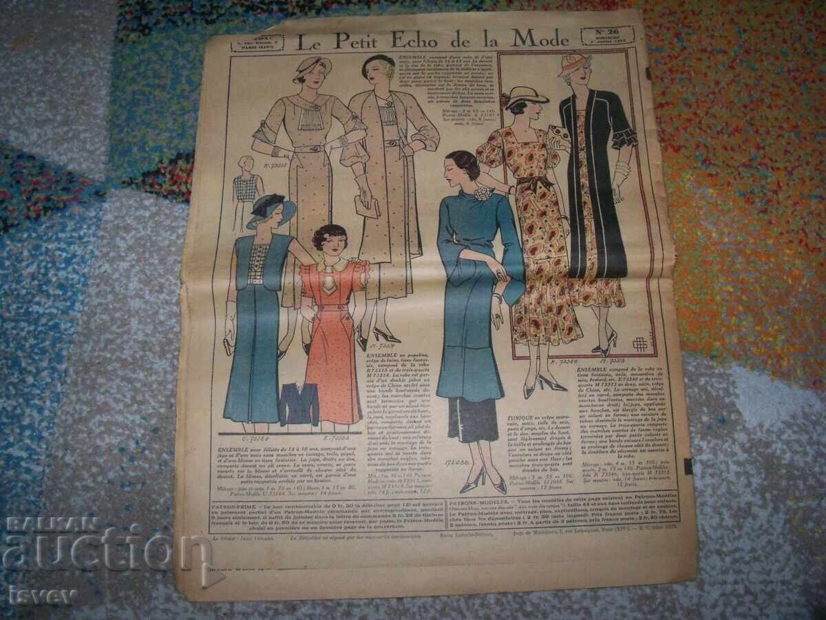 Le Petit Echo de la Mode Newspaper No. 26 from 1934 fashion - 7 Le Petit Echo de la Mode Newspaper No. 26 from 1934 fashion - 7