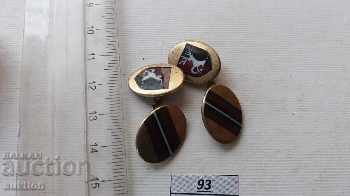 Auction MASSIVE BRONZE CUFFLINKS WITH ENAMEL Auction MASSIVE BRONZE CUFFLINKS WITH ENAMEL