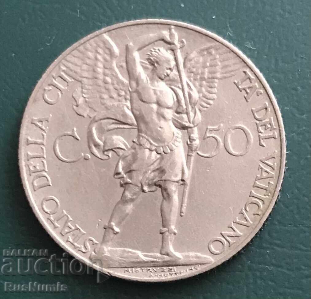 Vatican. 50 centesimi 1930 with price 25.00 BGN | € 12.78