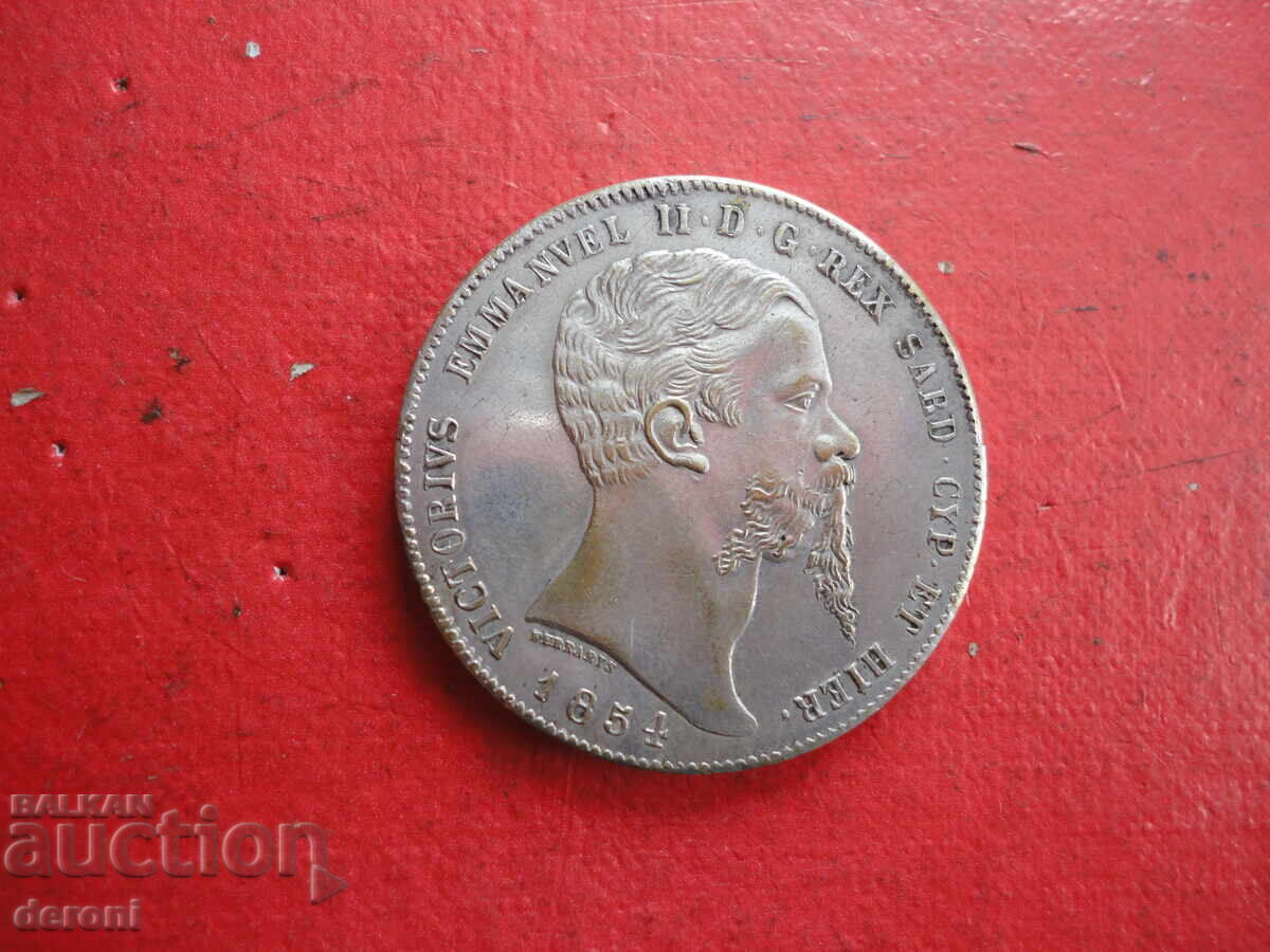 5 lire 1854 cu preț 25.00 BGN | € 12.78 5 lire 1854 cu preț 25.00 BGN | € 12.78