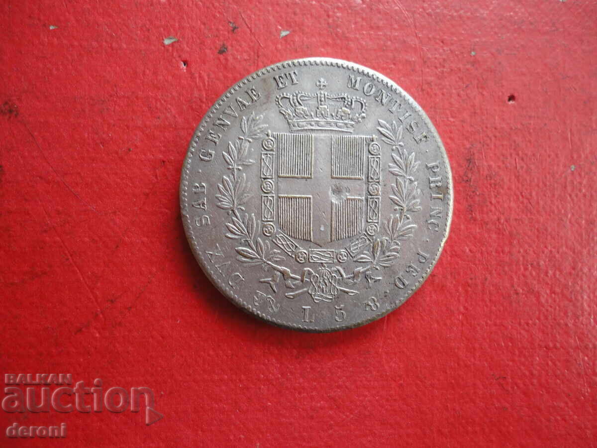 Livrarea 5 lire 1854 Livrarea 5 lire 1854