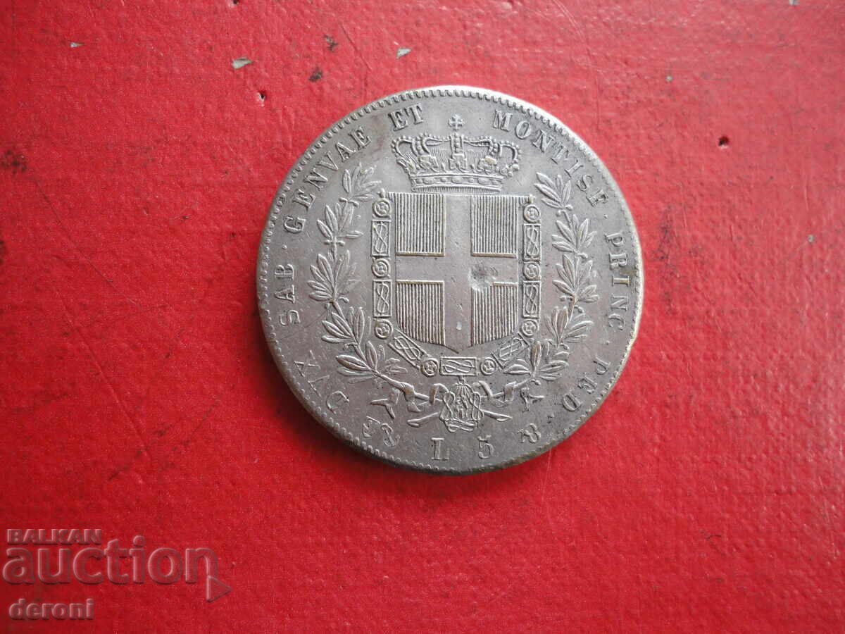 5 lire 1854 - 5 5 lire 1854 - 5