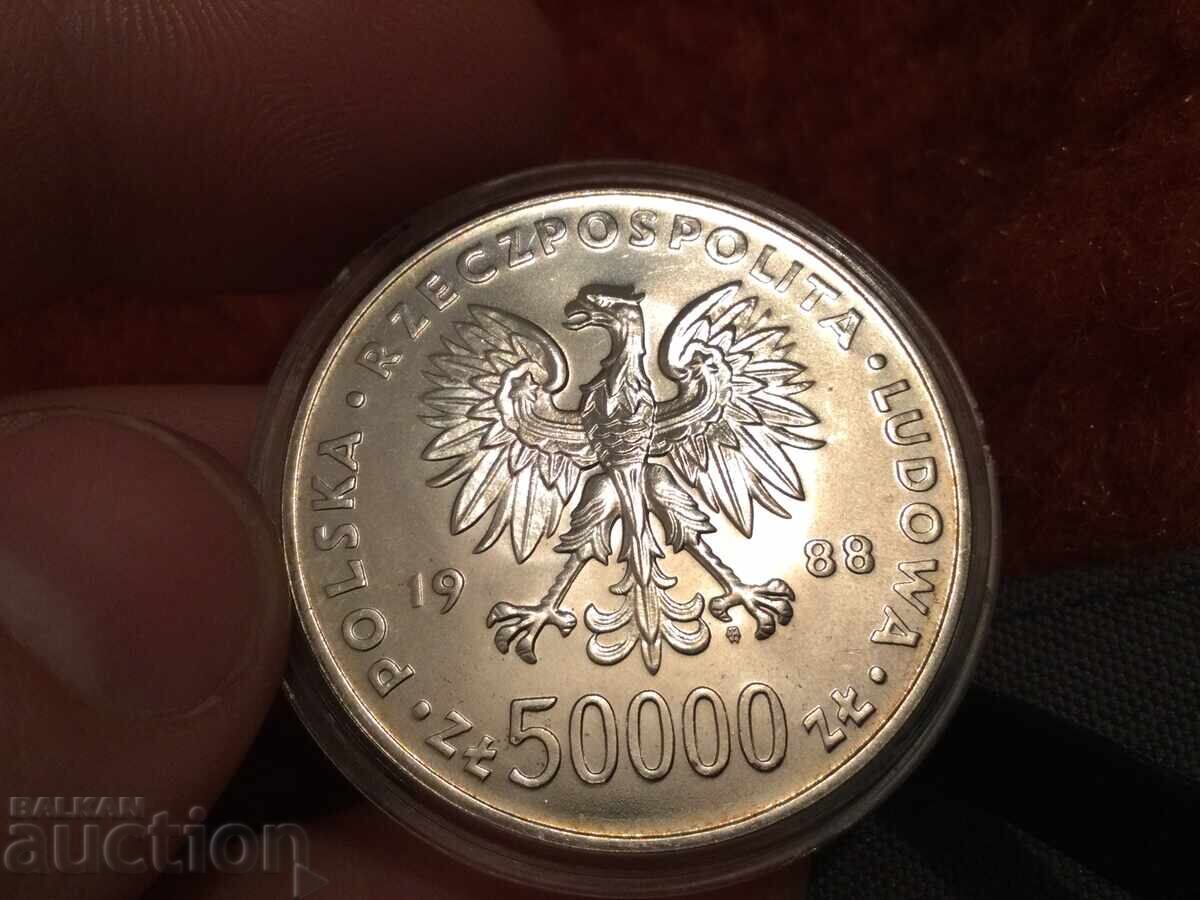 Poland 50,000 Zloty Józef Piłsudski Commemorative Silver Coin with price 69.00 BGN | € 35.28 Poland 50,000 Zloty Józef Piłsudski Commemorative Silver Coin with price 69.00 BGN | € 35.28