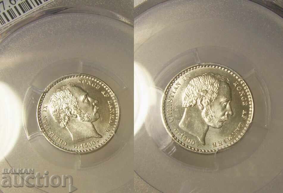 Livrarea Danemarca 25 ore 1900 MS64 PCGS UNC Livrarea Danemarca 25 ore 1900 MS64 PCGS UNC