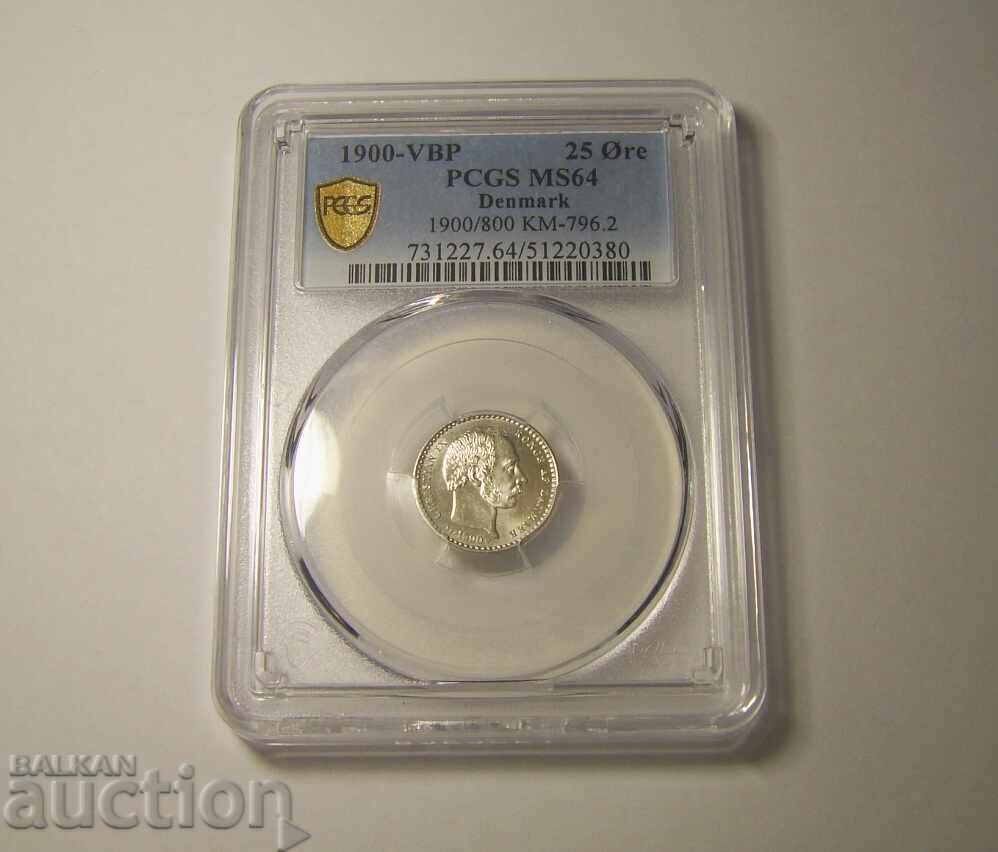 Danemarca 25 ore 1900 MS64 PCGS UNC Danemarca 25 ore 1900 MS64 PCGS UNC