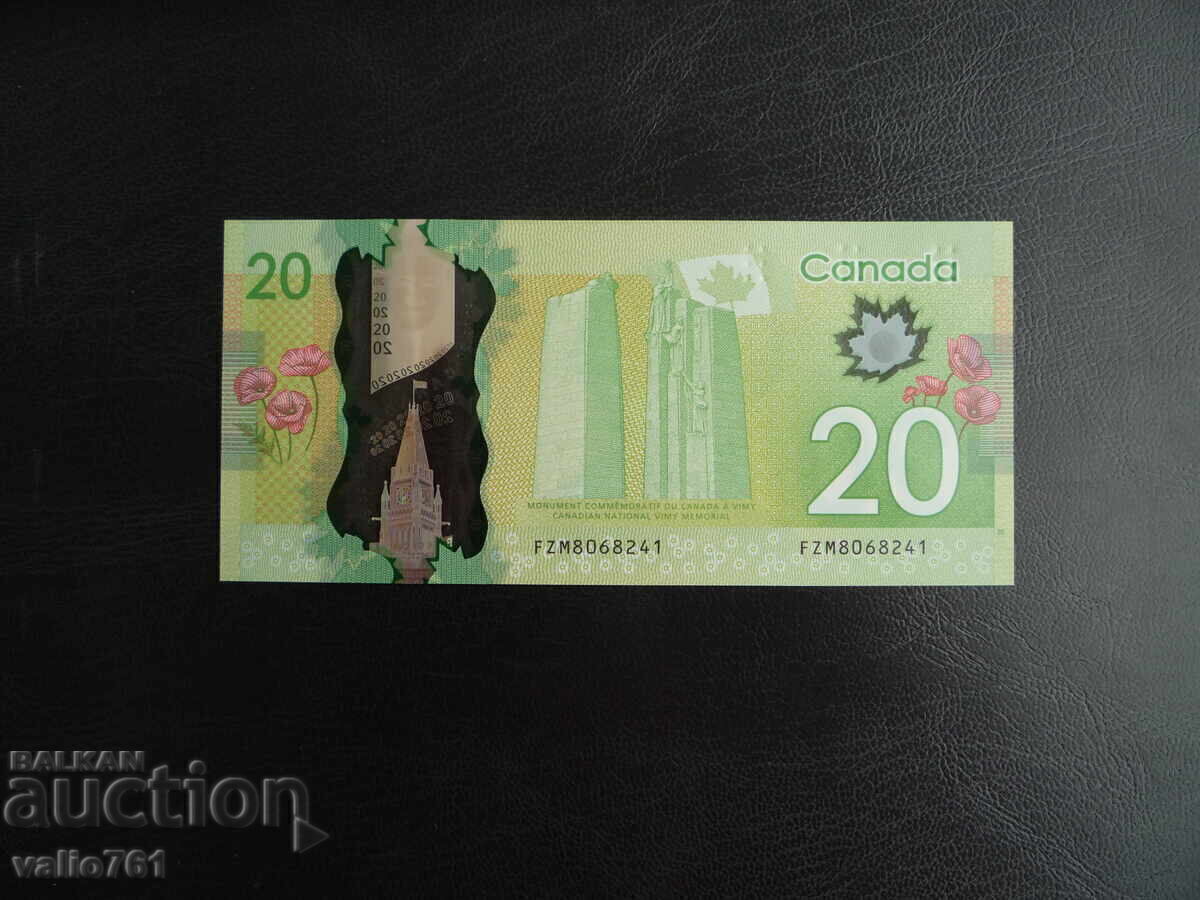 CANADA 20 DOLLARS 2012 NEW UNC POLYMER with price € 15.50 | 30.32 BGN
