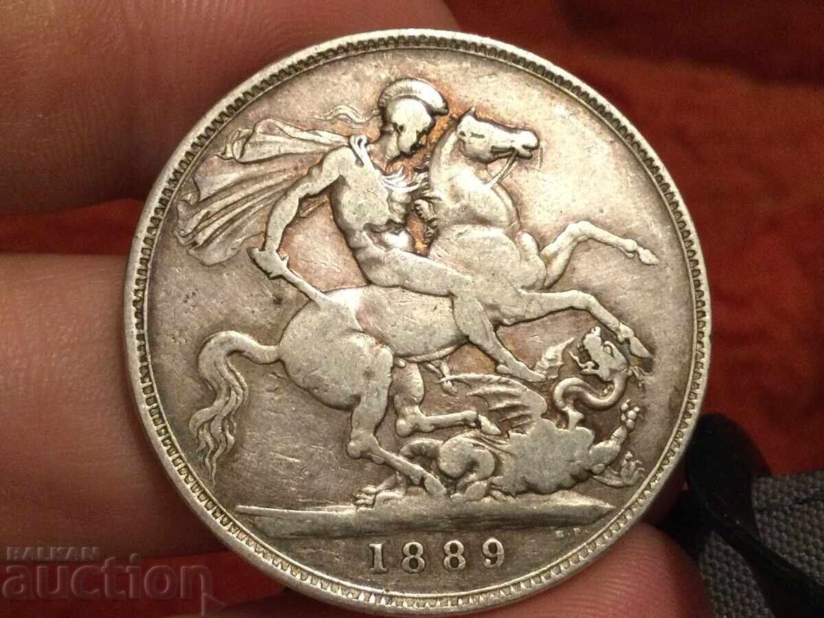 UK 1 Crown 1889 Victoria Silver with price 140.00 BGN | € 71.58