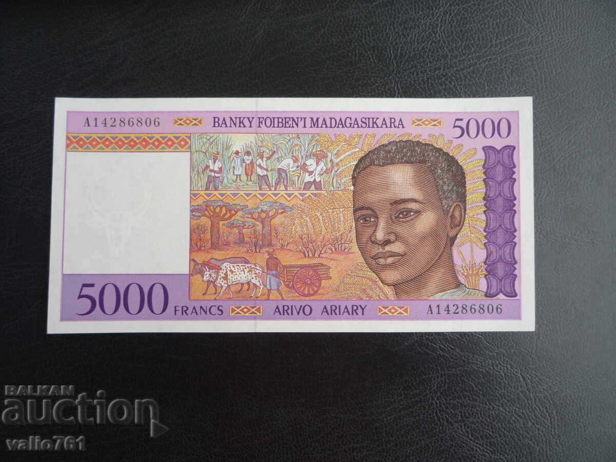 MADAGASCAR 5000 5,000 ARIARY FRANCS 1995 NEW UNC MADAGASCAR 5000 5,000 ARIARY FRANCS 1995 NEW UNC