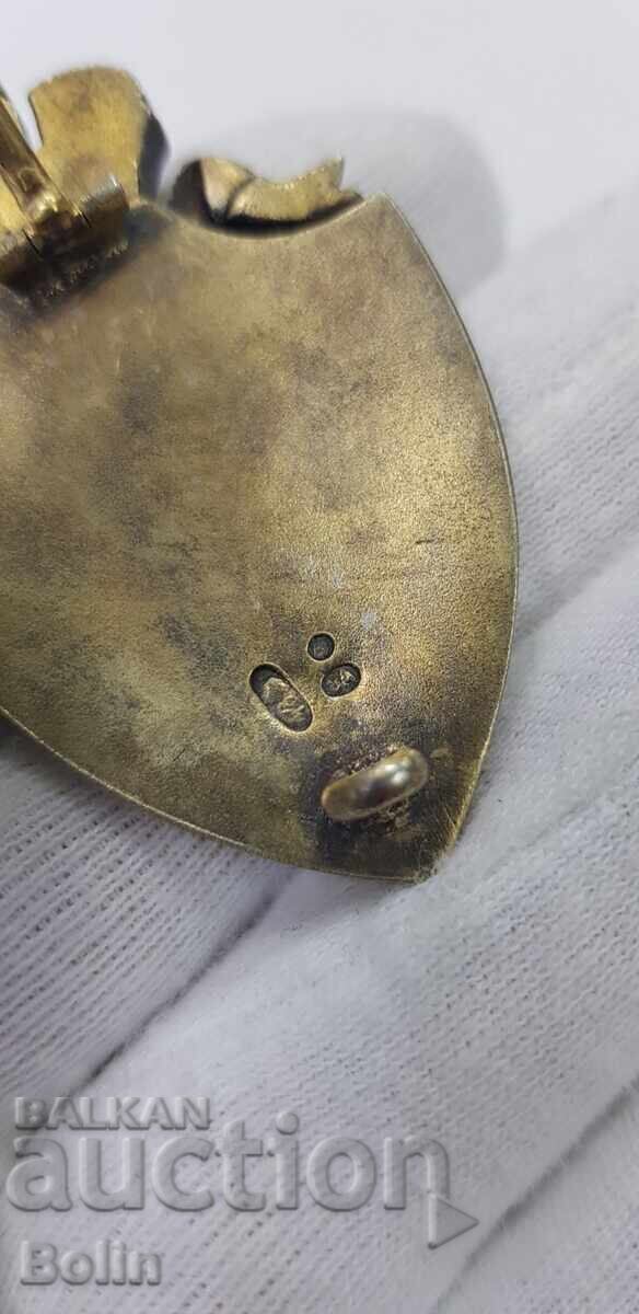 Russian silver gilded badge, Red Cross badge 84pr. - VA - 6