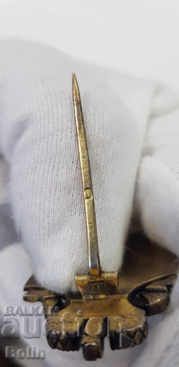 Russian silver gilded badge, Red Cross badge 84pr. - VA - 7