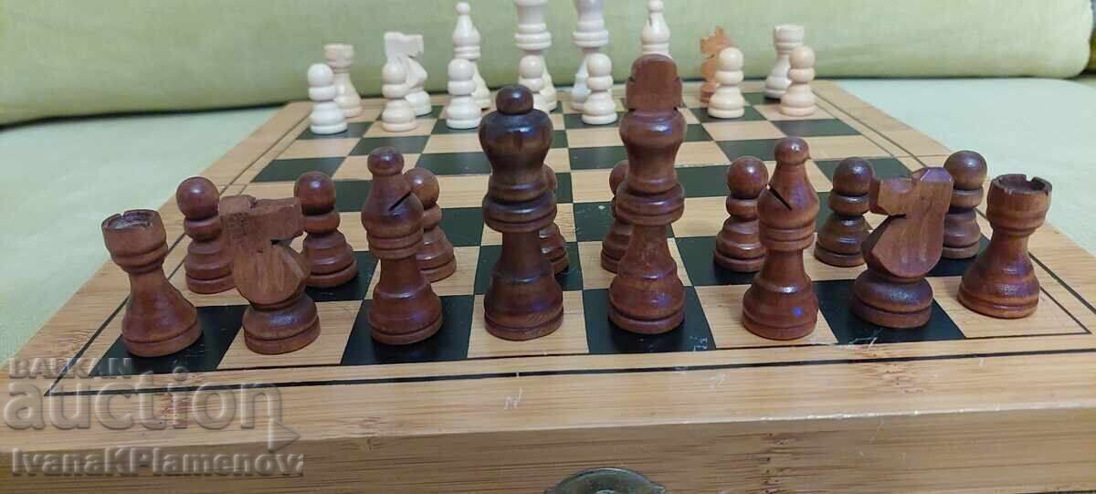 Chess and backgammon 30cm figures wooden for connoisseurs - 6 Chess and backgammon 30cm figures wooden for connoisseurs - 6