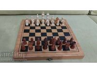 Chess and backgammon 30cm figures wooden for connoisseurs