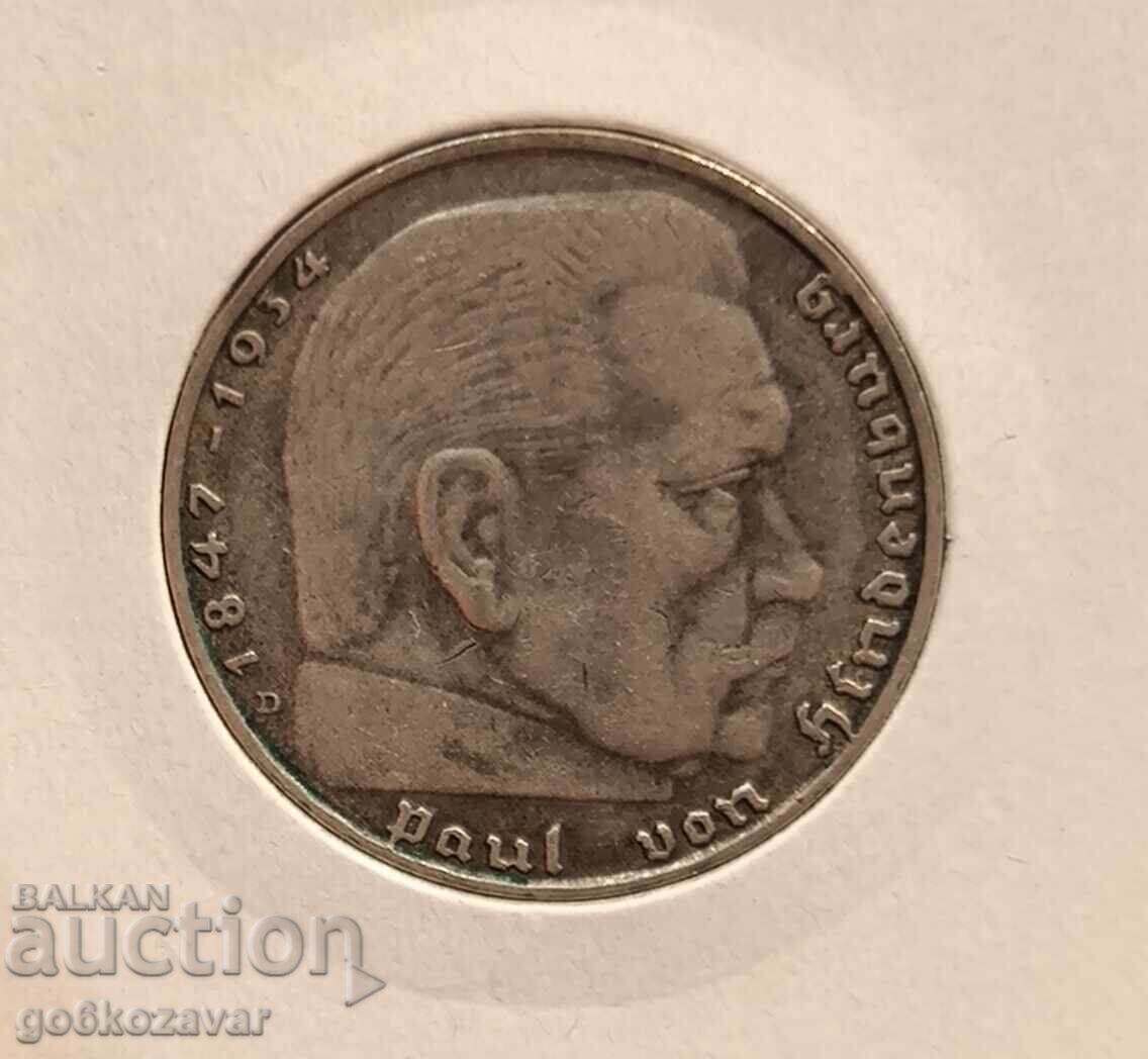 Германия трети райх 2 марки 1937г Сребро ! с цена 29.00 лв. | € 14.83 Германия трети райх 2 марки 1937г Сребро ! с цена 29.00 лв. | € 14.83