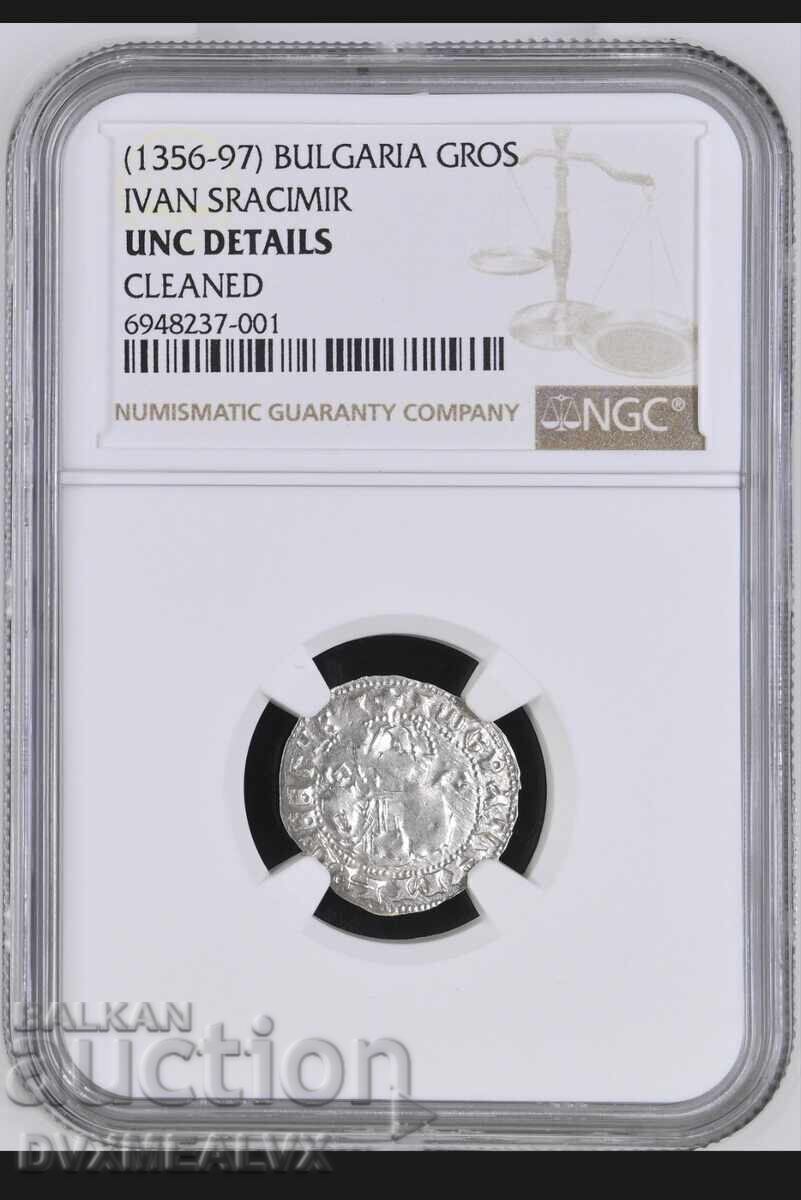№4 NGC-UNC Details Grosh of Ivan Sratsimir - READ THE DESCRIPTION with price 550.00 BGN | € 281.21 №4 NGC-UNC Details Grosh of Ivan Sratsimir - READ THE DESCRIPTION with price 550.00 BGN | € 281.21