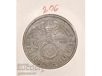 Germania Reichul al Treilea 2 mărci 1937 Argint !