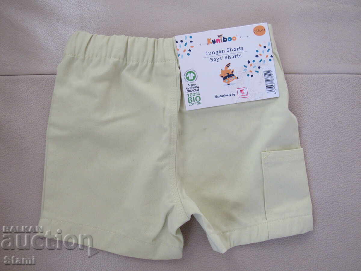 Children's shorts in mint color, 100% cotton, size 98/104, n - 5 Children's shorts in mint color, 100% cotton, size 98/104, n - 5