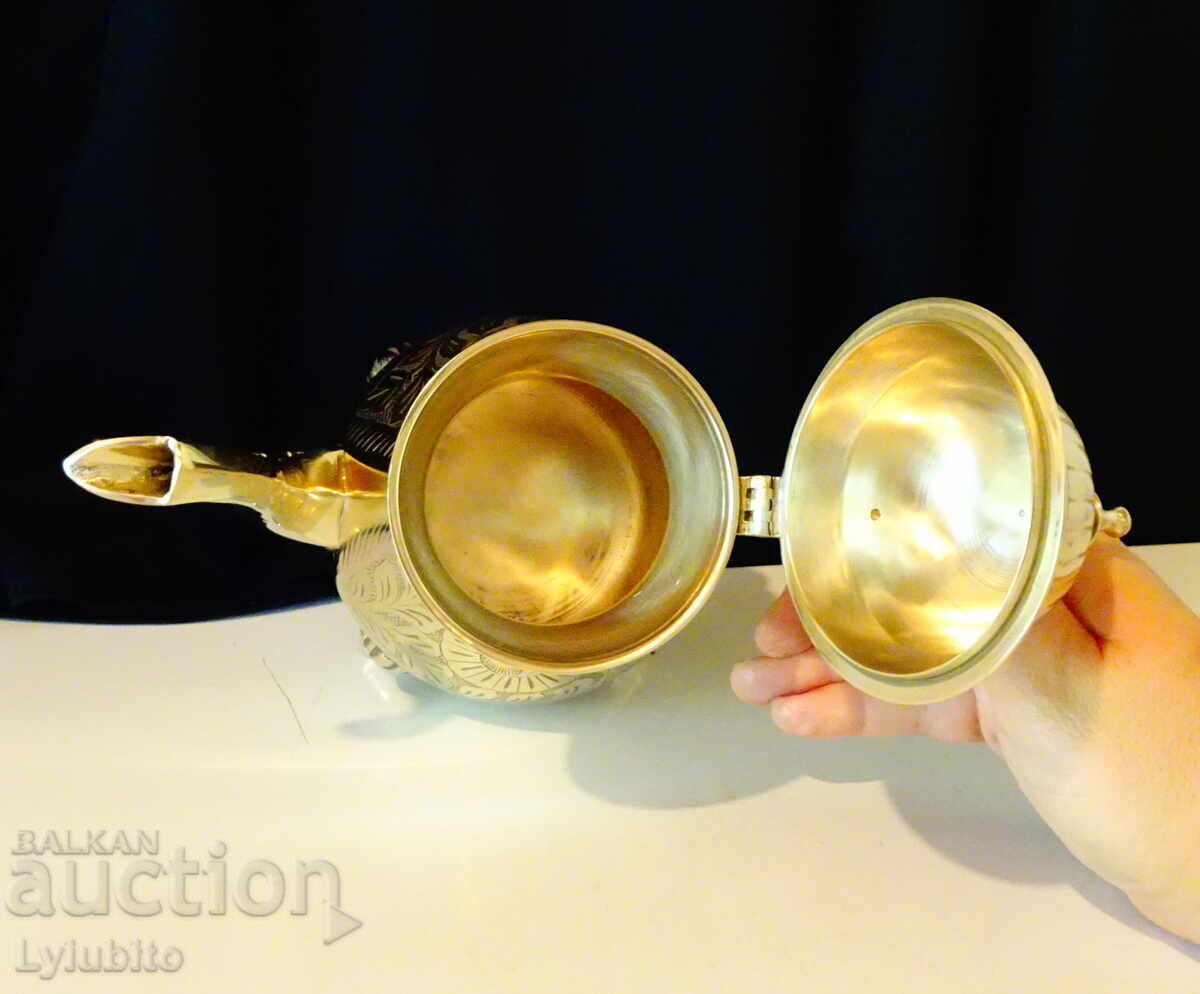 Magnificent bronze jug 1 L., ornaments with price 76.00 BGN | € 38.86 Magnificent bronze jug 1 L., ornaments with price 76.00 BGN | € 38.86