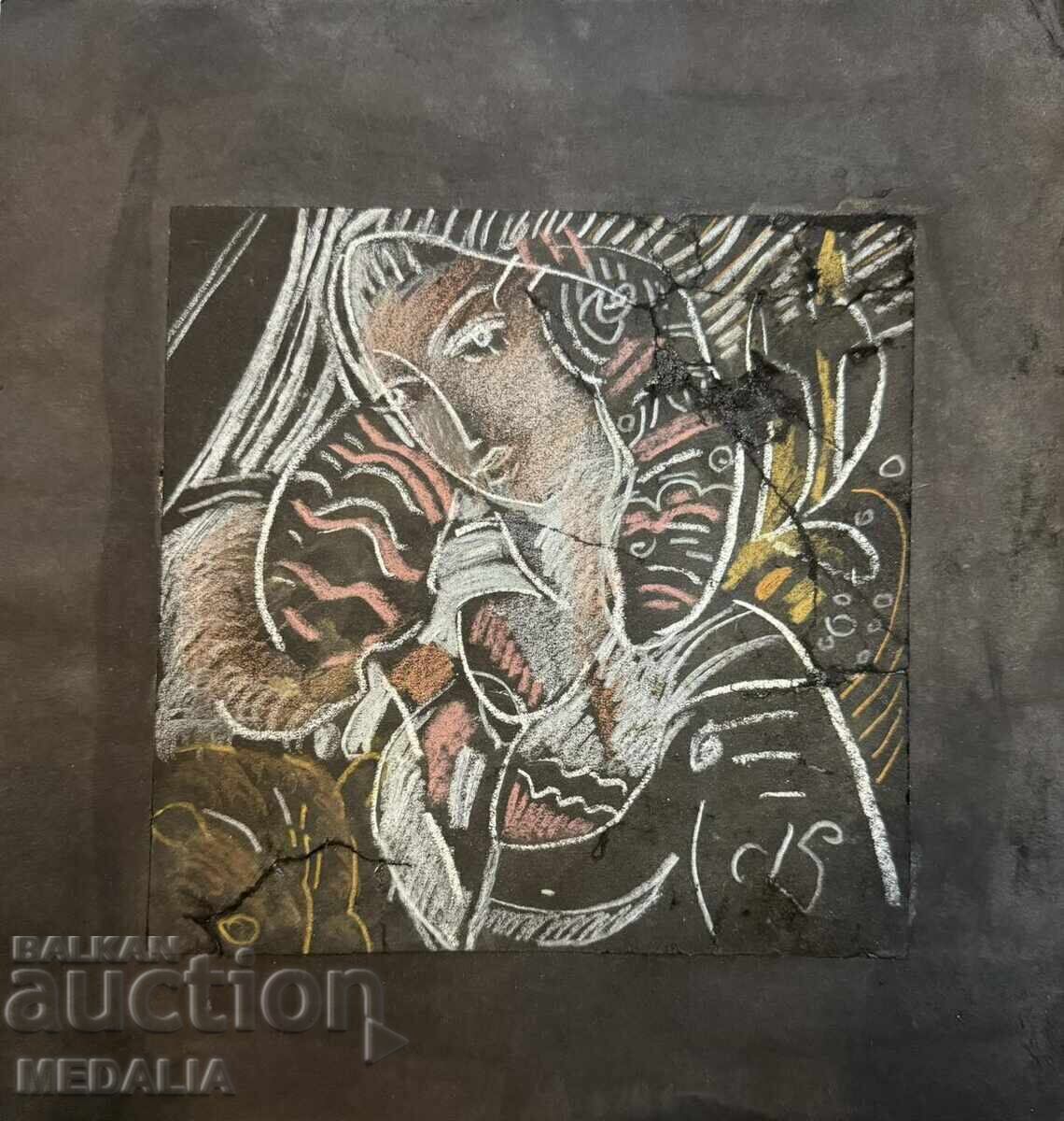 Mikhail Lalov - "Young Woman" - sanguine drawing