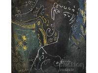 Mihail Lalov - Compoziție - tehnică mixtă - semnată