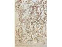 Petăr Chuklev - “Primăvară” - litografie - semnată - 1984