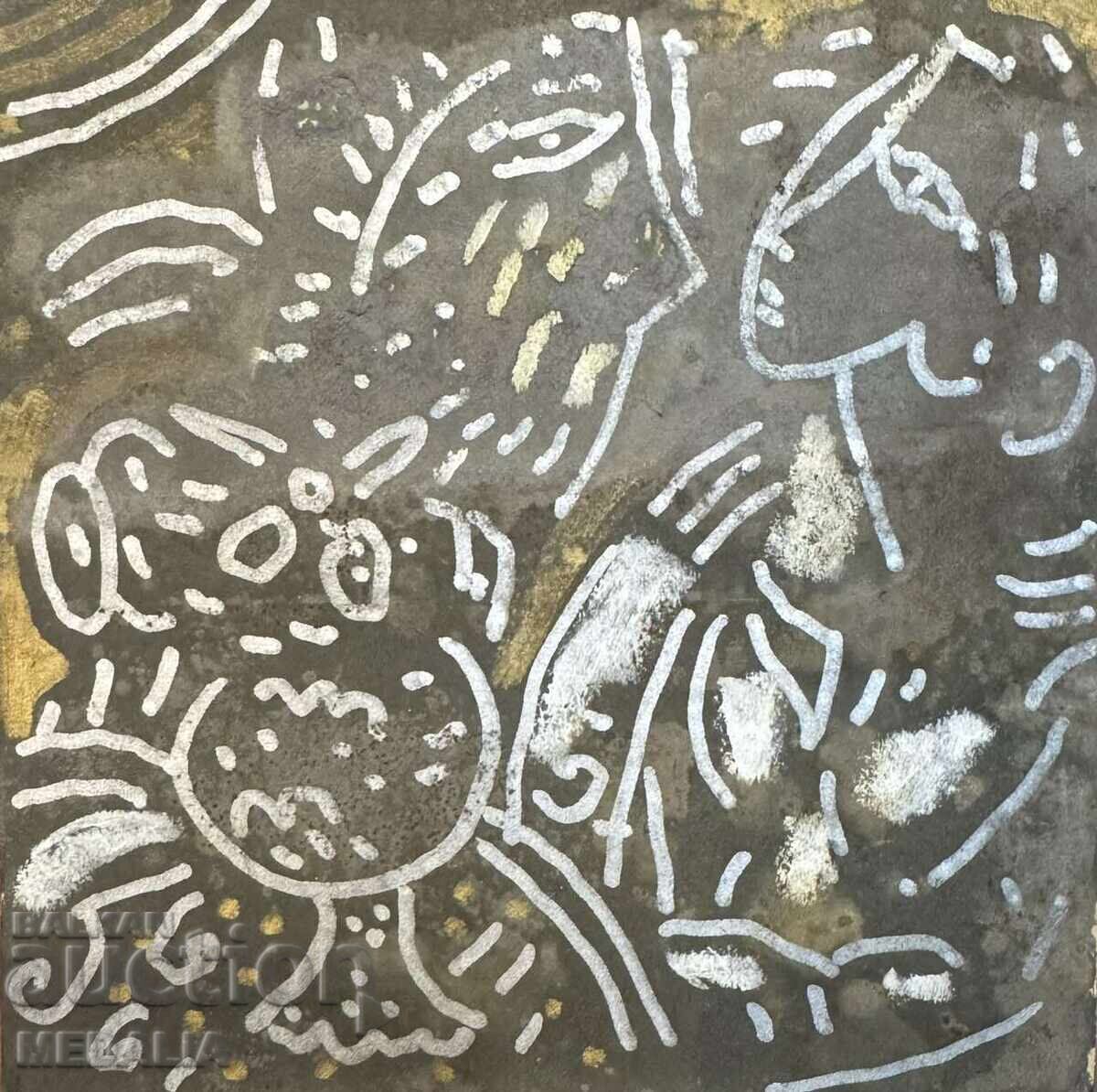 Mikhail Lalov - "Two" - mixed media Mikhail Lalov - "Two" - mixed media