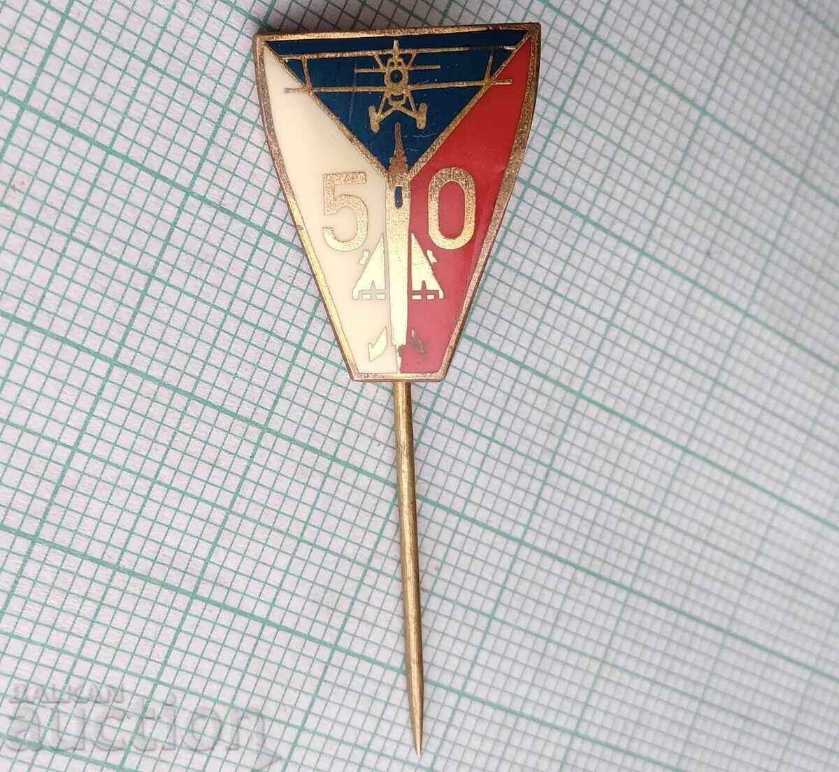 18579 Insigna - 50 de ani de aviație Cehoslovacia cu preț 3.00 BGN | € 1.53 18579 Insigna - 50 de ani de aviație Cehoslovacia cu preț 3.00 BGN | € 1.53