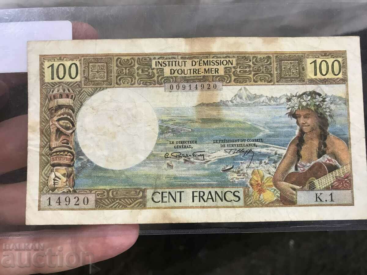 French Polynesia 100 francs New Caledonia Noumea with price 90.00 BGN | € 46.02 French Polynesia 100 francs New Caledonia Noumea with price 90.00 BGN | € 46.02