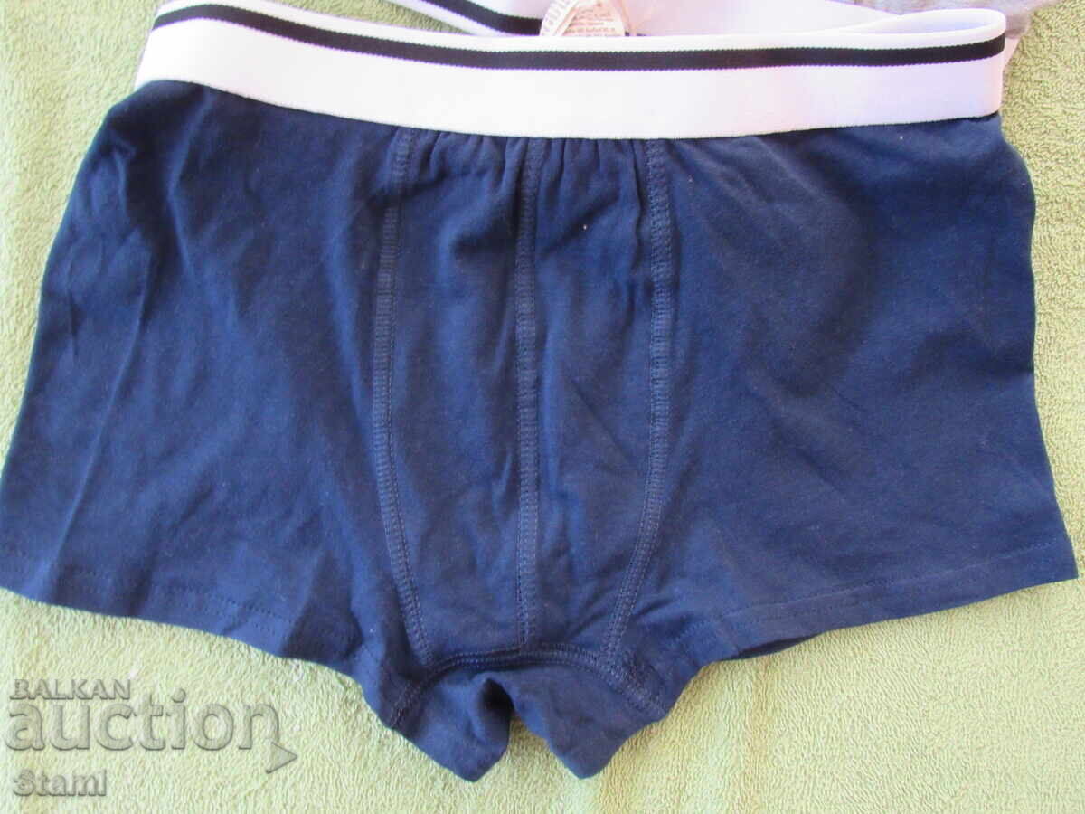 Children's boxers 2 pieces gray and dark blue size 146/152, new - 5