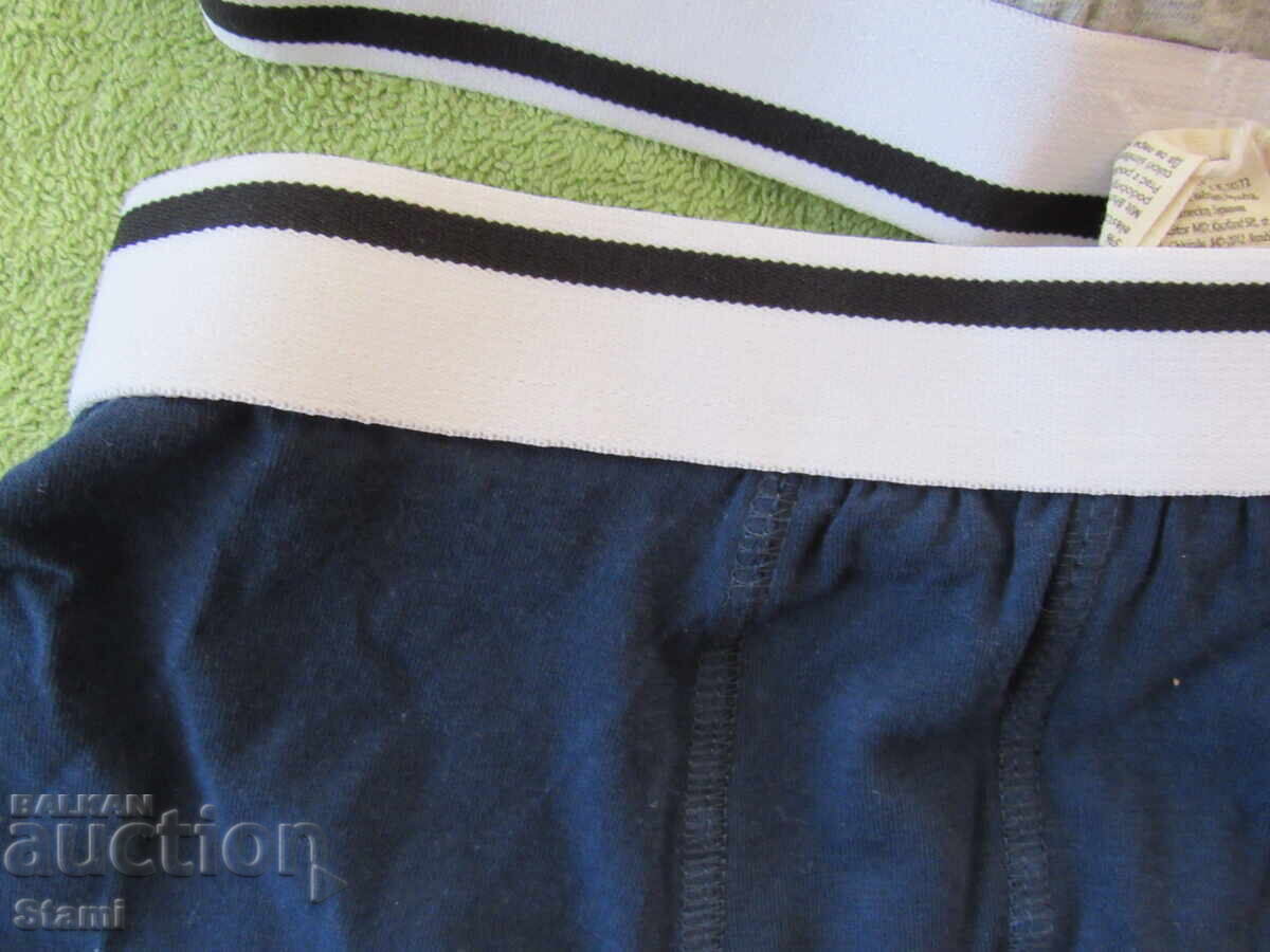 Children's boxers 2 pieces gray and dark blue size 146/152, new - 6