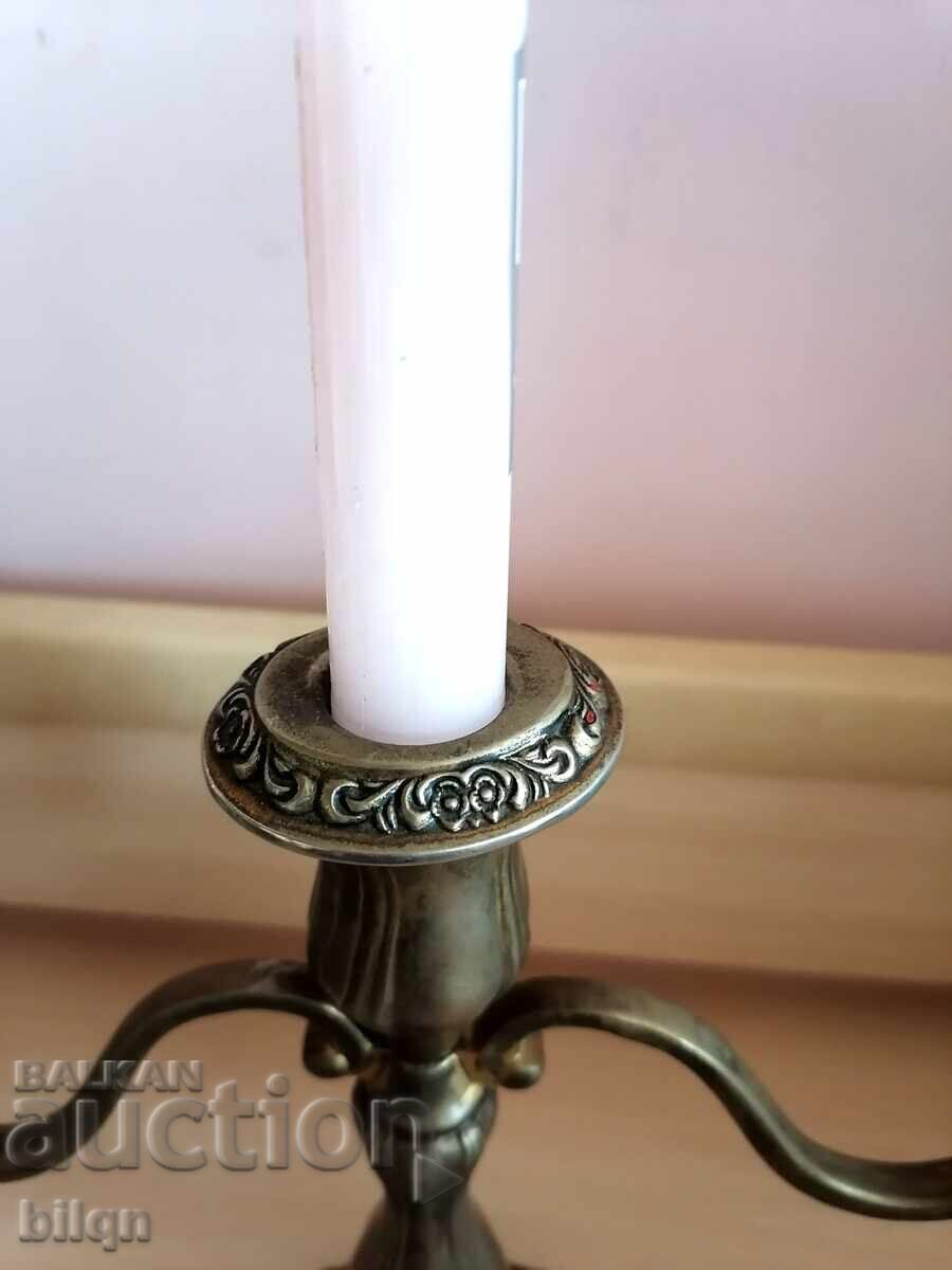 Аукцион Страхотен Стар Посребрен Свещник