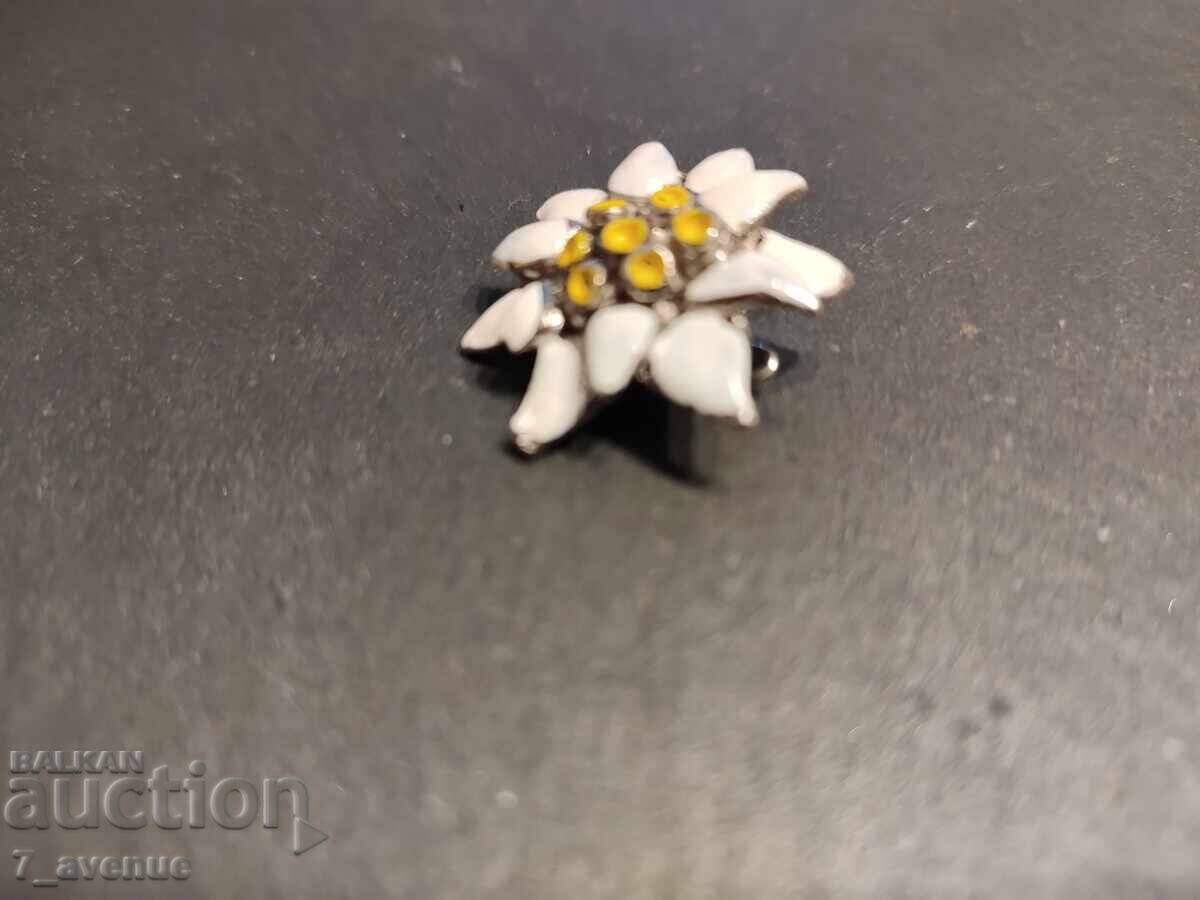 Brooch, Edelweiss, enamel, very chic, 19.03.2025 with price 49.00 BGN | € 25.05 Brooch, Edelweiss, enamel, very chic, 19.03.2025 with price 49.00 BGN | € 25.05