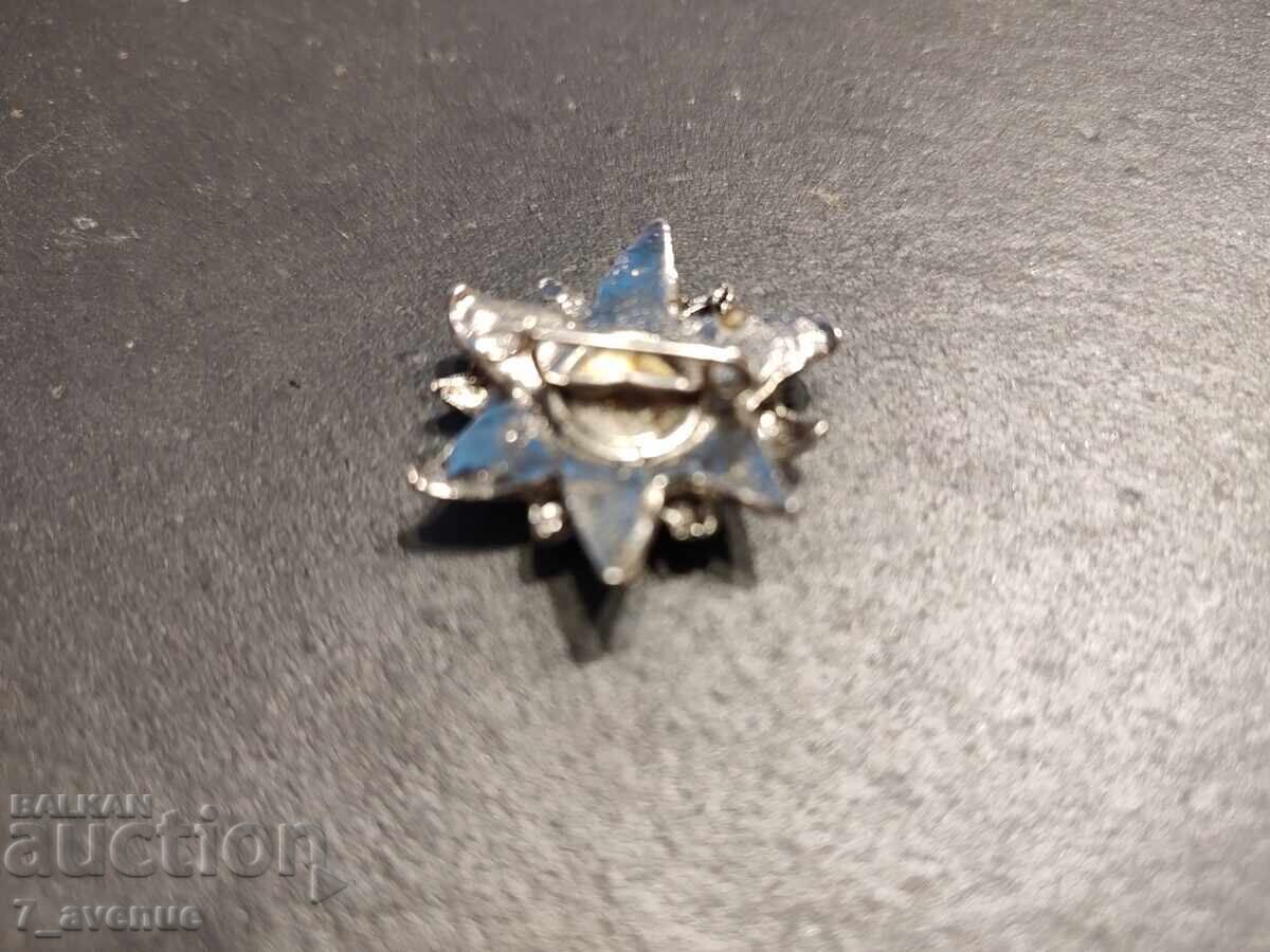 Auction Brooch, Edelweiss, enamel, very chic, 19.03.2025 Auction Brooch, Edelweiss, enamel, very chic, 19.03.2025