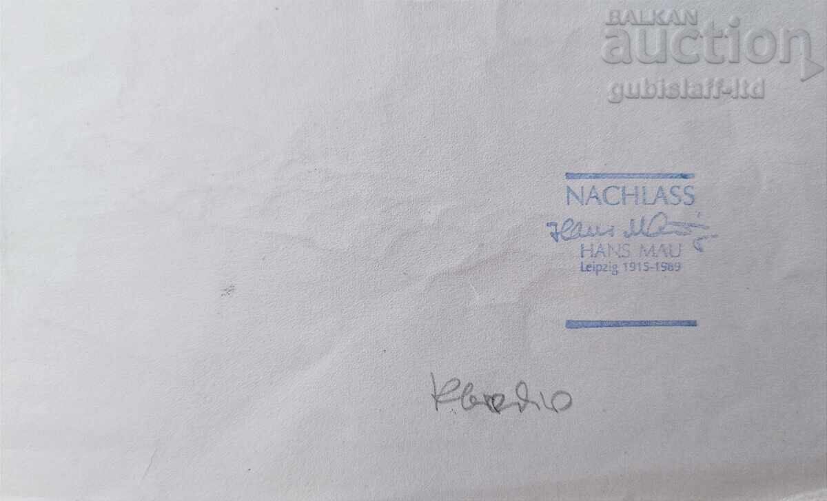 Painting, drawing, old houses, artist Hans Mau (1915-1989) - 12 with price 160.00 BGN | € 81.81