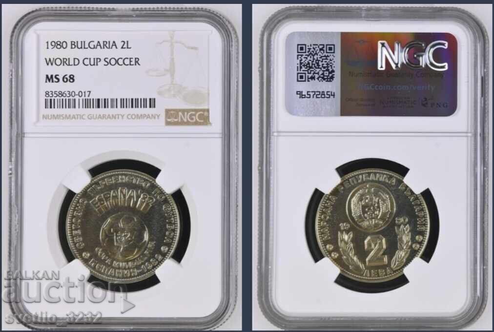 2 Leva 1980 Football MS 68 NGC 2 Leva 1980 Football MS 68 NGC