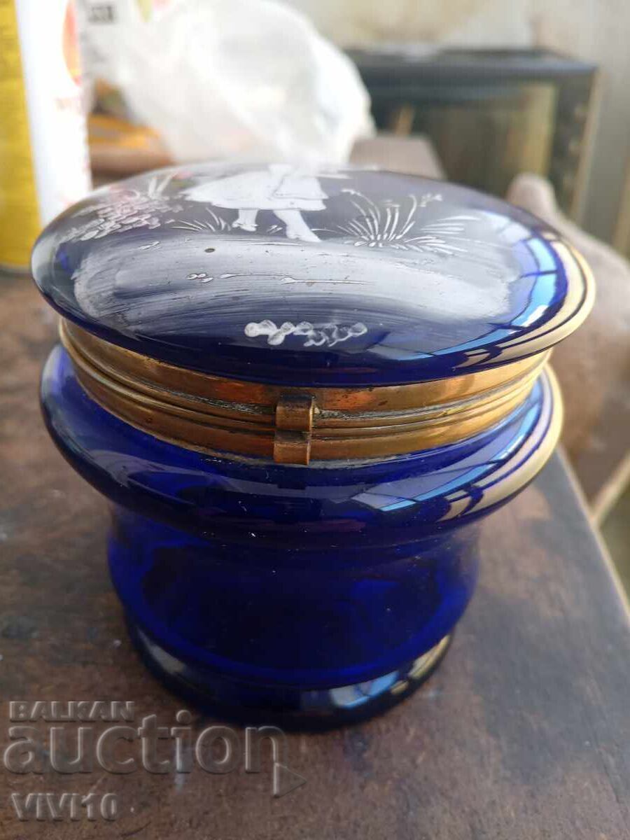 Antique jewelry box, bronze, gold plating, enamel with price € 40.00 | 78.23 BGN