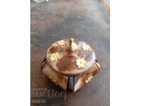 Cutie de bijuterii veche, bronz și os