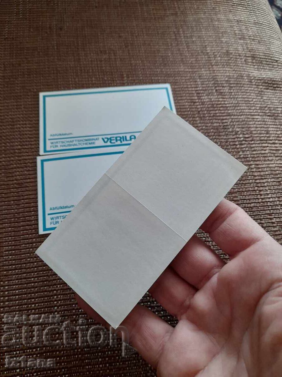 Auction  Old label, Verila labels