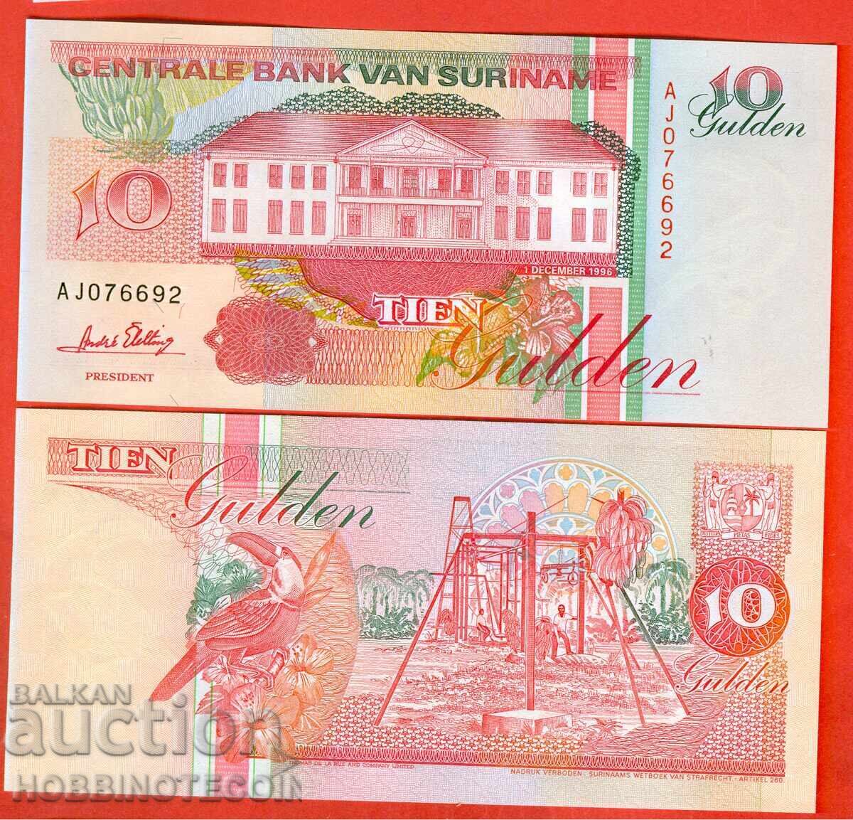 SURINAME 10 Guilder issue - 1996 NEW UNC SURINAME 10 Guilder issue - 1996 NEW UNC