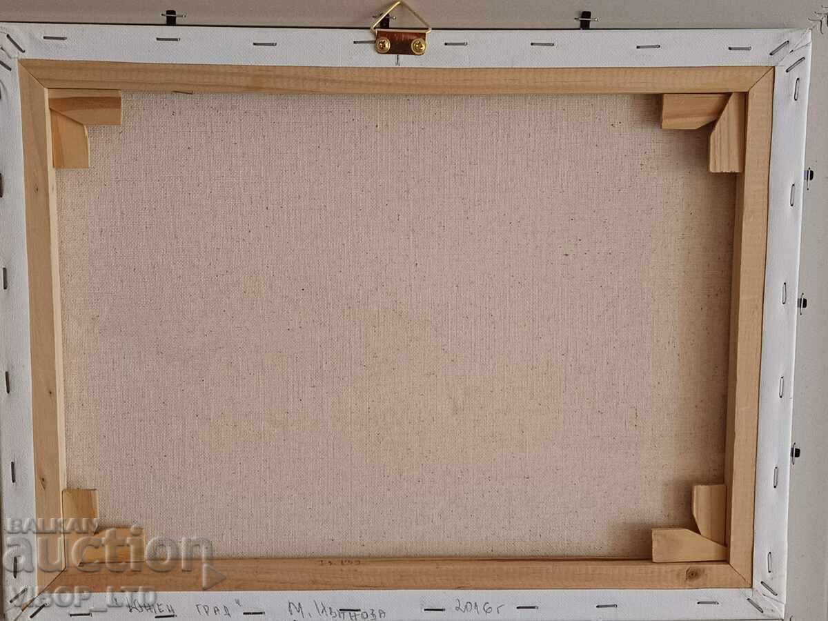 Artist, painting YUZHEN GRAD, oil, canvas, frame, certificate - 7