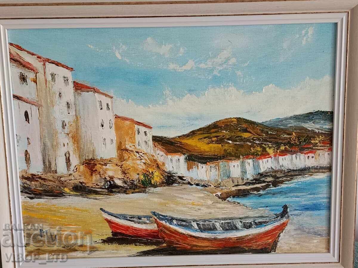 Artist, painting YUZHEN GRAD, oil, canvas, frame, certificate